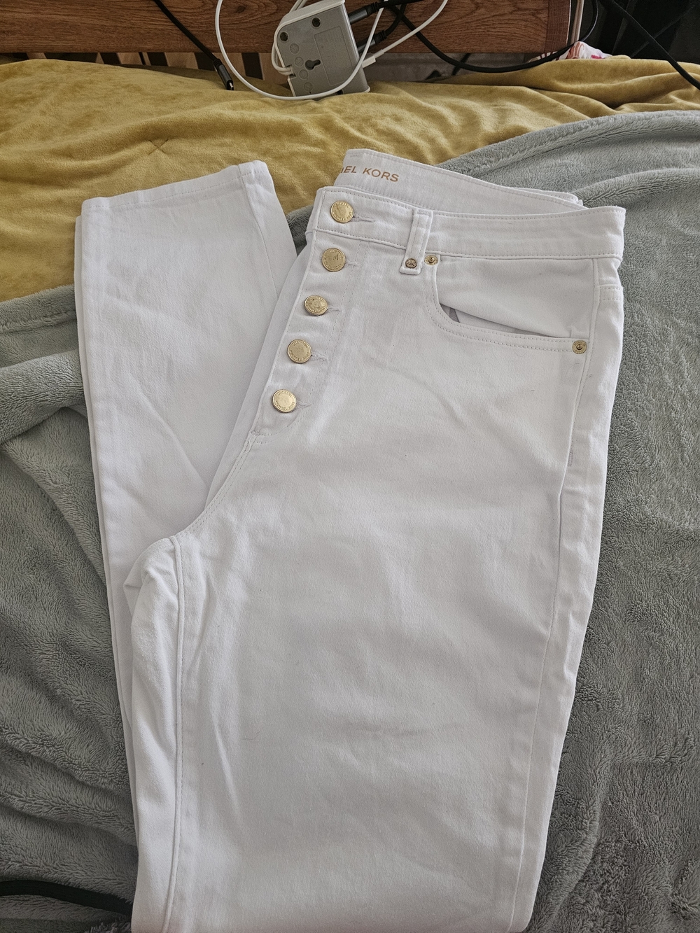 Michael Kors High-Rise White Button-Fly Women’s Jeans